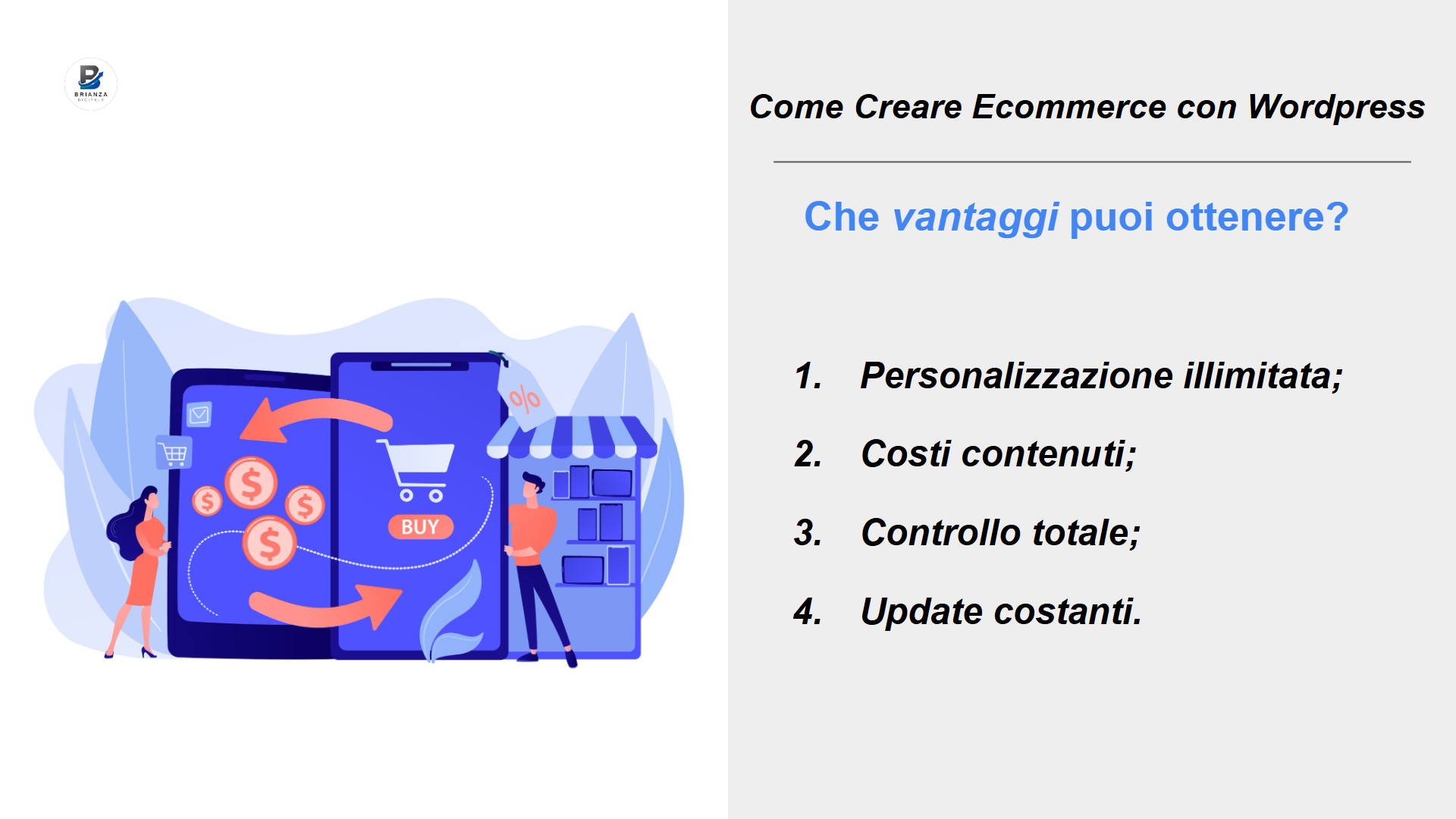 Come creare Ecommerce Con WordPress Vantaggi